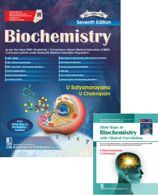 Biochemistry: as per the latest nmc guidelines competency based medical education & free mind maps in biochemistry with clinical correlation